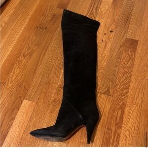 Saint Laurent cat high thigh boots